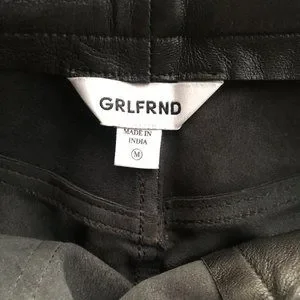 GRLFRND Pants Jumpsuits Grlfrnd Paolo Leather Pants Black - Main Image